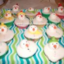 Homemade Christmas Snowmen Cupcakes