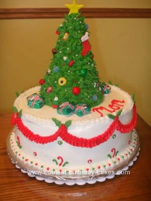 Homemade Christmas Tree Cake