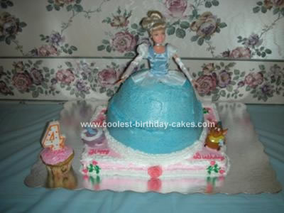 Homemade  Cinderella Birthday Cake