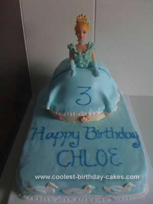 Homemade Cinderella Birthday Cake Design