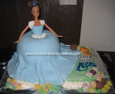 Homemade Cinderella In The Garden Cake