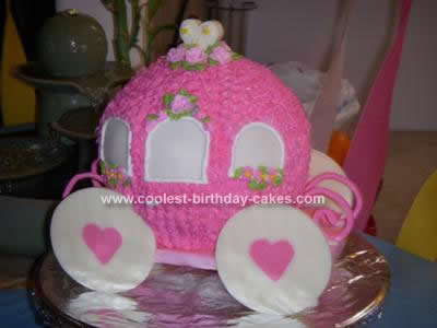 Homemade Cinderella Carriage Cake Design
