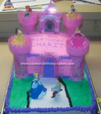 Homemade Cinderella Castle Birthday Cake