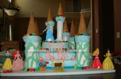 Homemade Cinderella's Castle Cake