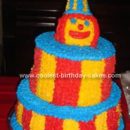 Homemade Circus Clown Cake