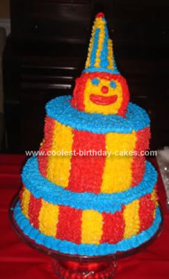 Homemade Circus Clown Cake