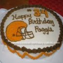 Homemade  Cleveland Browns Birthday Cake