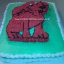 Homemade Clifford Birthday Cake