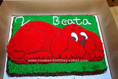 Homemade Clifford the Big Red Dog Cake