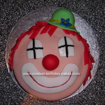 Homemade Clown Birthday Cake