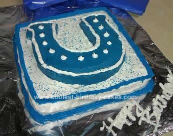 Homemade Colts Birthday Cake Design