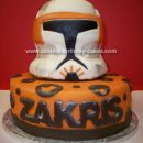 Homemade Star Wars Commander Cody Cake
