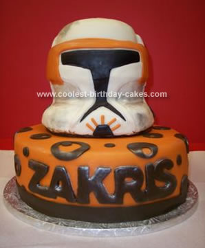 Homemade Star Wars Commander Cody Cake