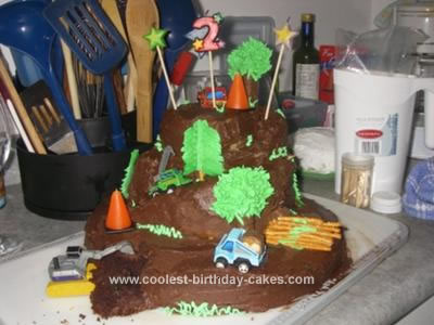 Homemade Construction Birthday Cake