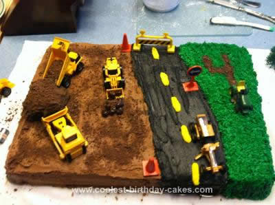 Homemade  Construction Cake