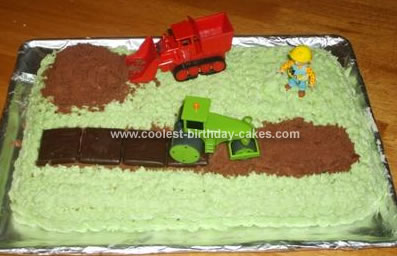 Homemade Construction Site Birthday Cake