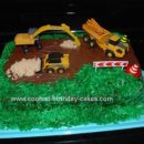 Homemade Construction Site Birthday Cake