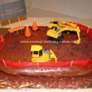Homemade Construction Site Cake