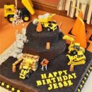 Homemade Construction Theme 1st Birthday Cake