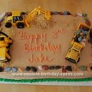 Homemade Construction Truck Birthday Cake
