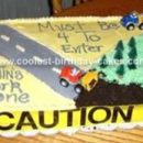 Homemade Construction Zone Birthday Cake