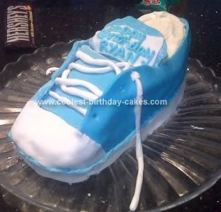 Homemade Converse Shoe Cake