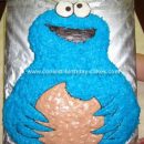 Homemade Cookie Monster Birthday Cake