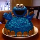 Homemade Cookie Monster Cake