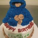 Homemade Cookie Monster Cake