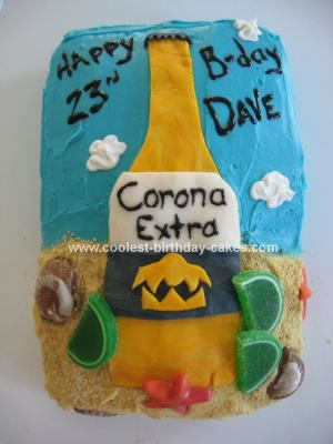 Homemade Corona Bottle Cake