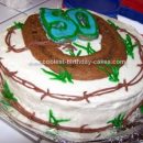 Homemade Country Horseshoe Birthday Cake