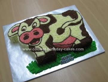 Homemade Cow Cake Idea