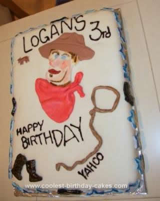 Homemade Cowboy Birthday Cake