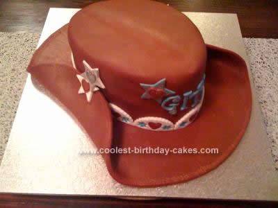 Homemade  Cowboy Hat Cake Design