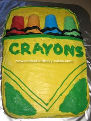 Homemade Crayons Cake