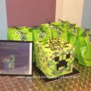Homemade Creeper from Minecraft Cake