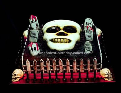 Homemade Creepy Halloween Cake