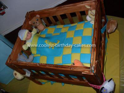 Coolest Crib Cake for Baby Shower
