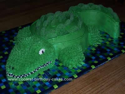 Homemade Crocodile Cake Design