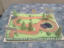 Homemade Cross Country Course Cake