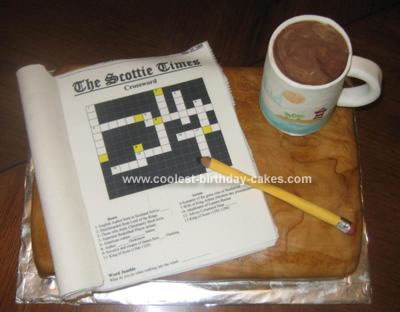 Coolest Homemade Crossword Puzzle Cake
