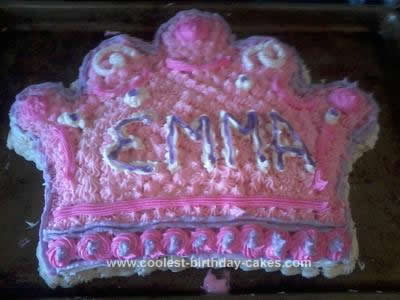 Homemade Crown Birthday Cake