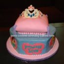 Princess Tiara Crown Cake On A Pillow