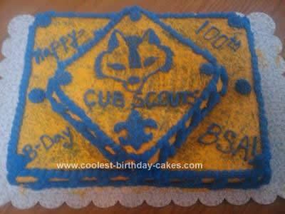 Homemade Cub Scout Birthday Cake
