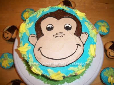 Homemade Curious George 1st Birthday Cake