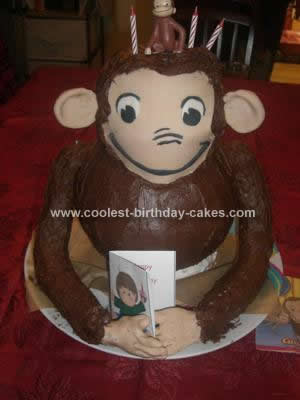Homemade Curious George Birthday Cake Design