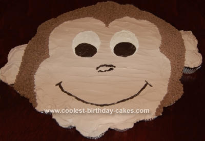 Homemade Curious George CupCake Birthday Cake