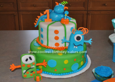 Homemade Cute Monster Cake Idea
