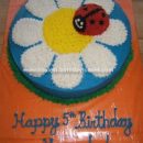 Homemade Daisy And Ladybug Birthday Cake