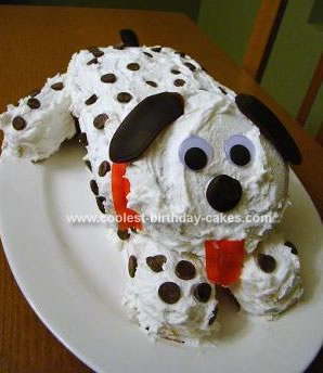 Homemade Dalmatian Puppy Cake